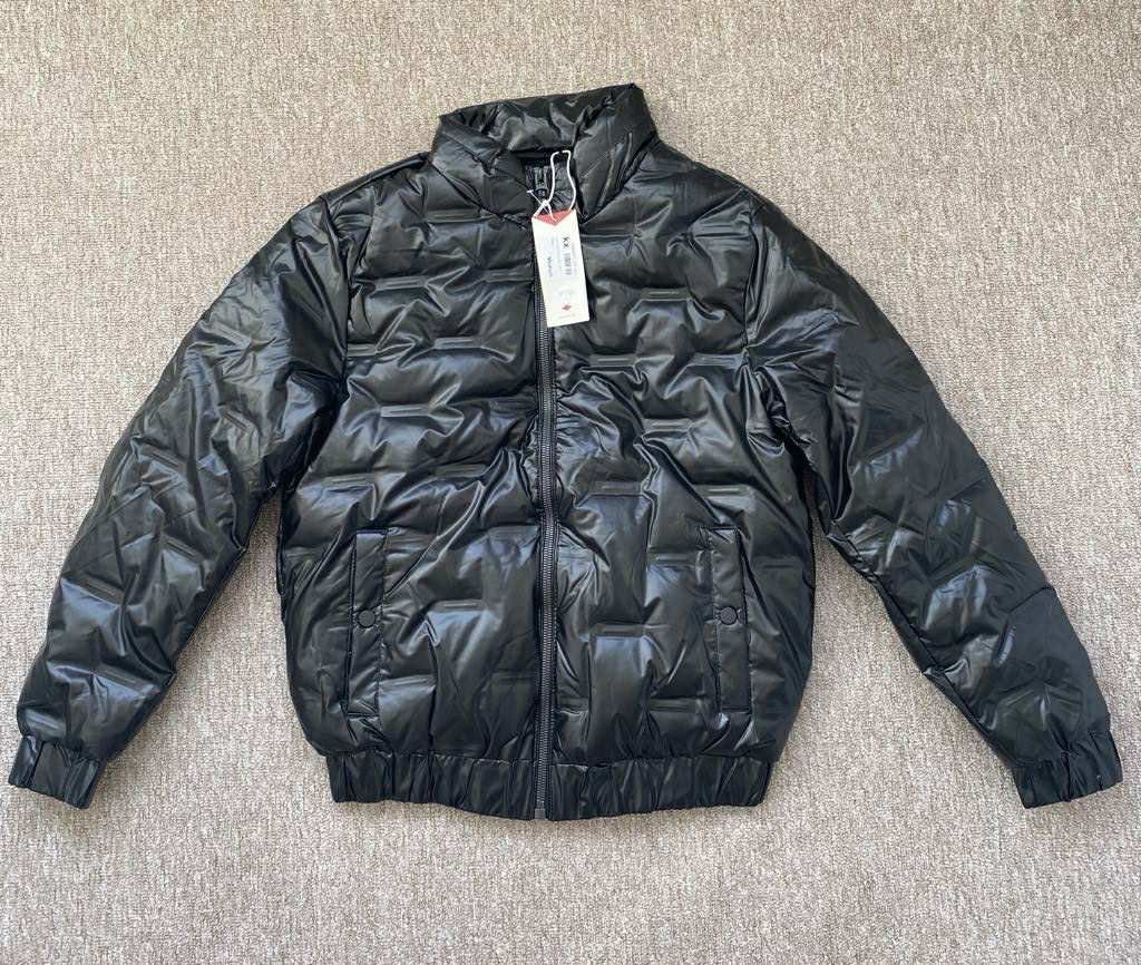 LEE COOPER/Czarna Kurtka Pikowana/Puch Kaczy/Rozmiar M