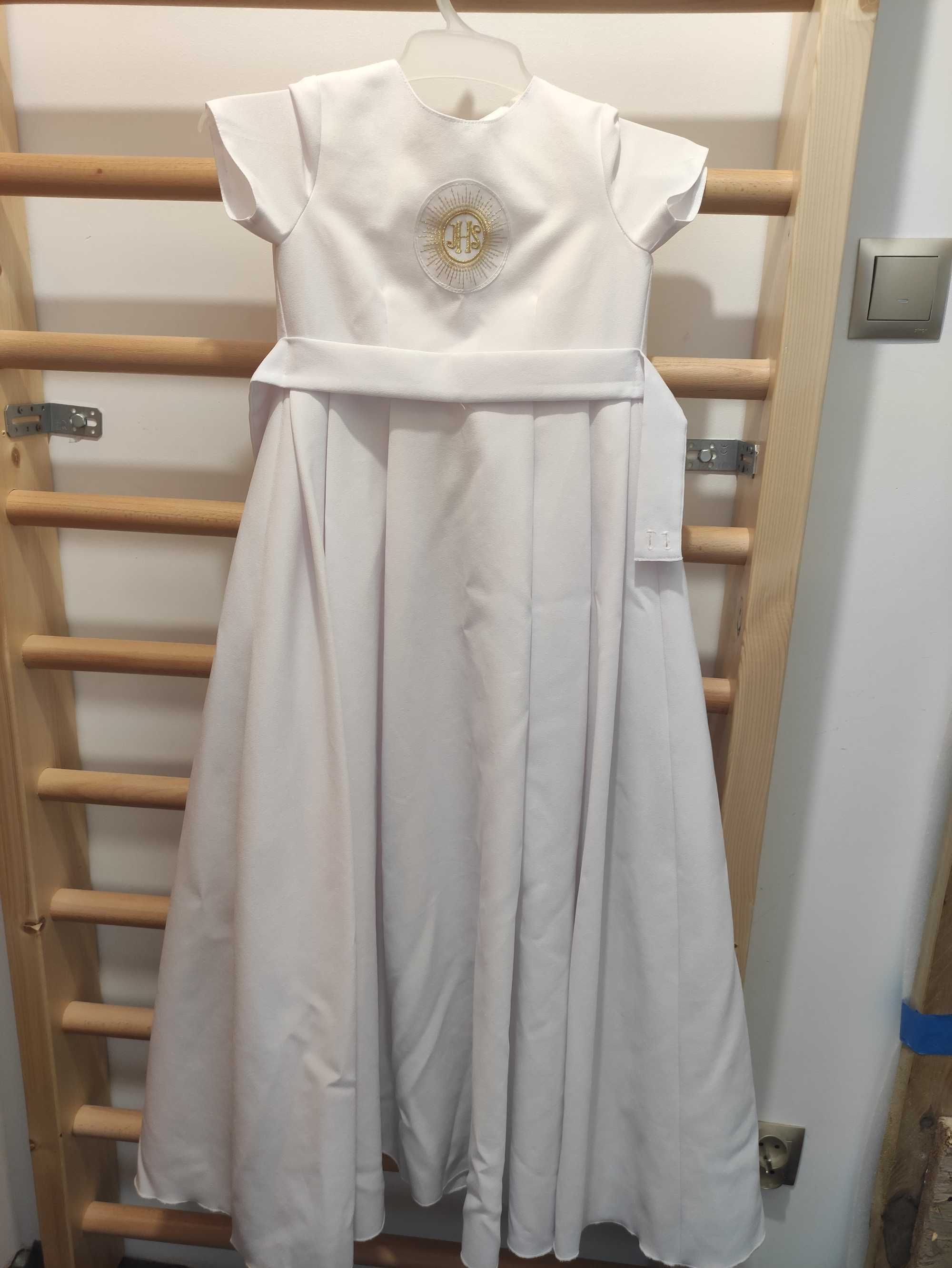 sukienka komunijna długość całkowita 108cm