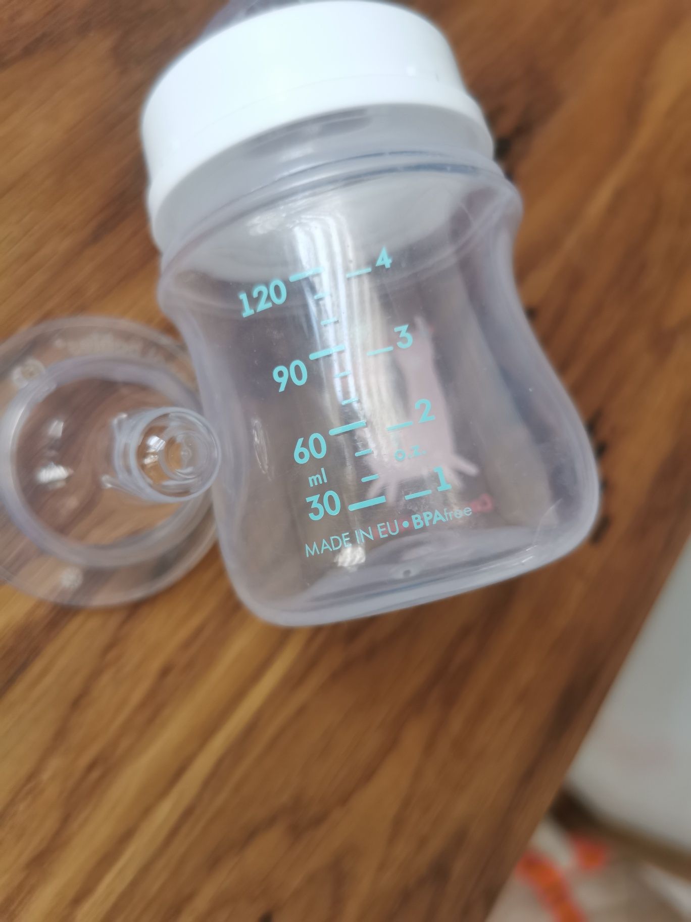 Butelka 120 ml plus 2 nowe smoczki