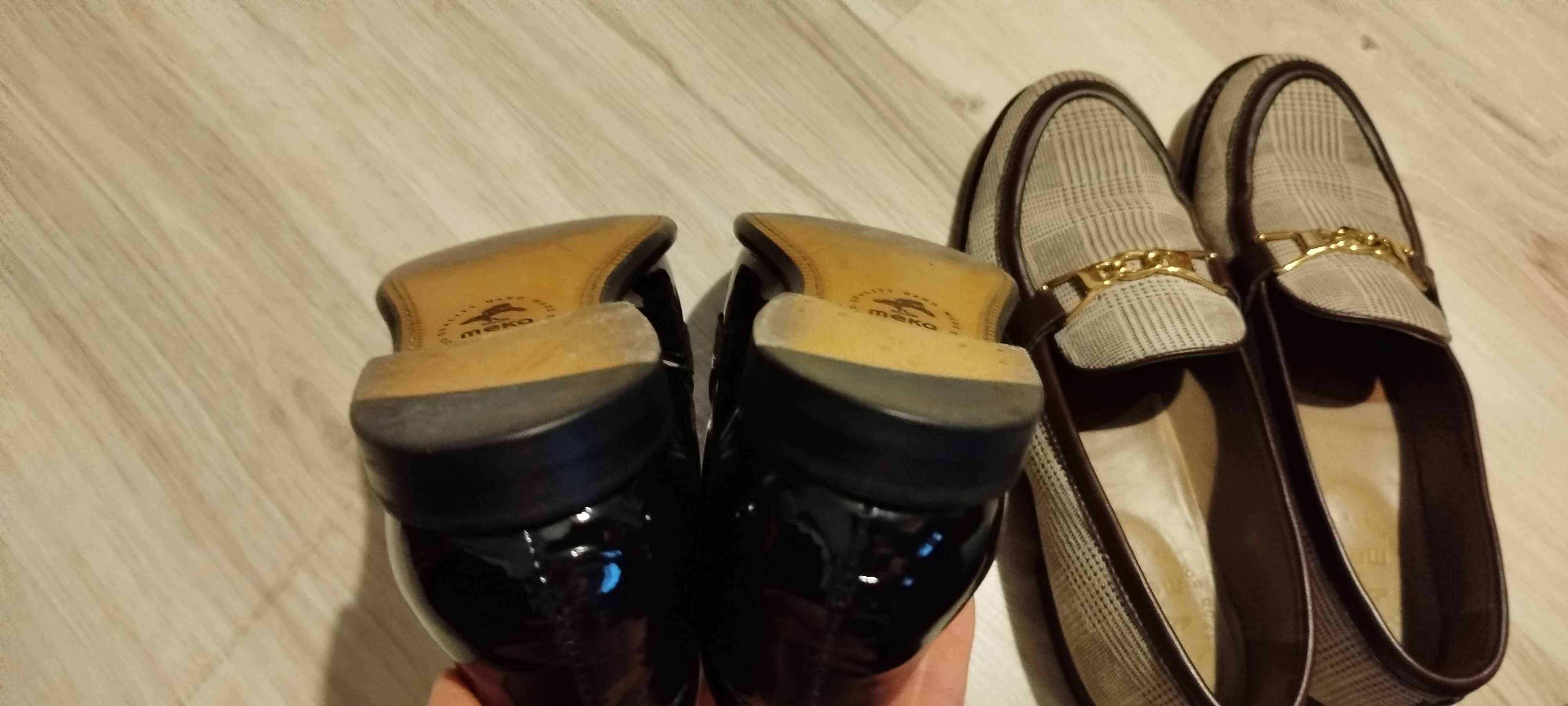 Loafersy/mokasyny MEKA rozm 38, dwie pary