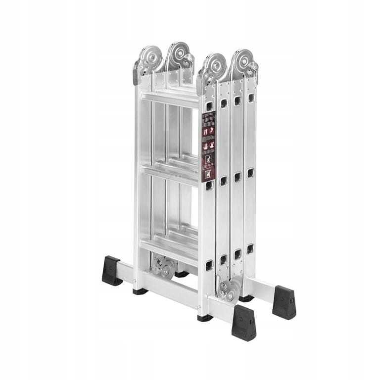 Drabina Aluminiowa z Platformą 4x3 346cm Przegubowa Prac na Wysokości
