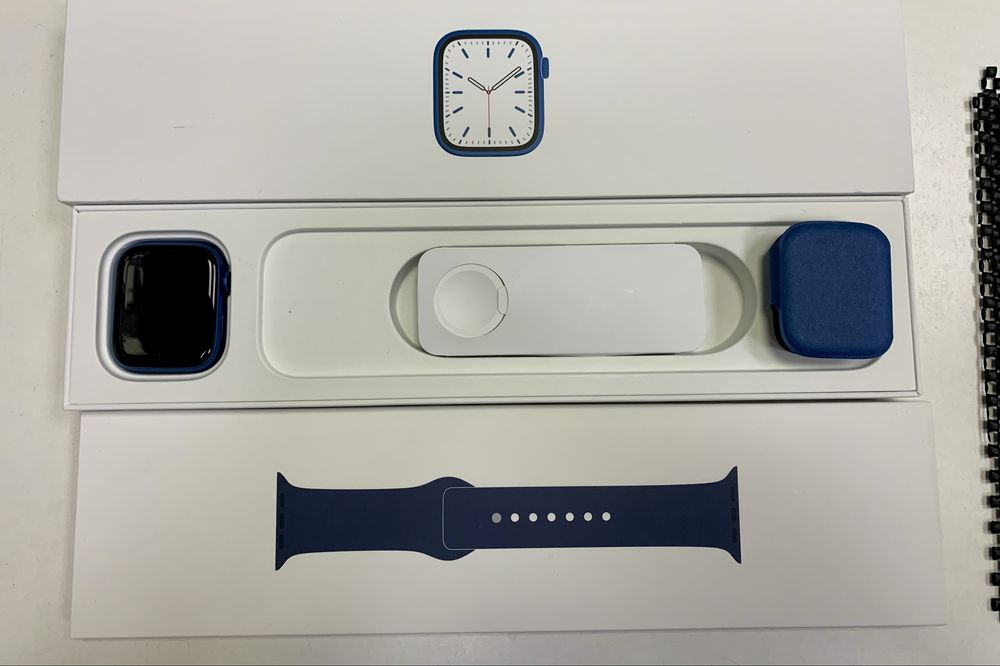 Оригінальні  apple watch series 7 45 mm blue open box