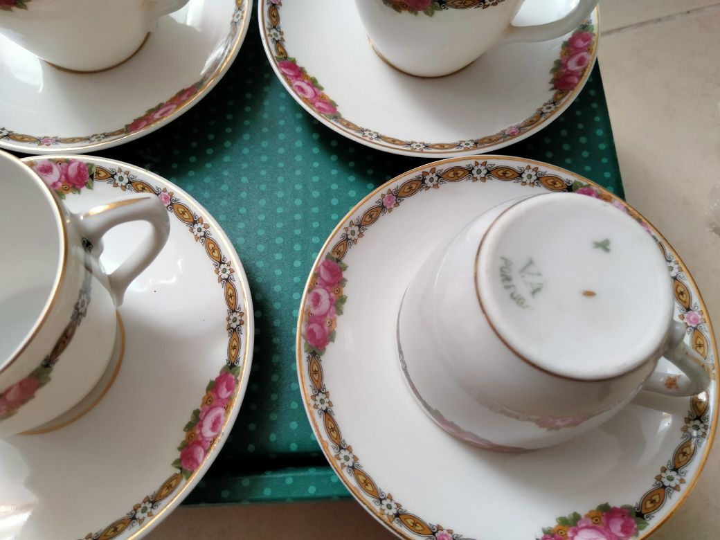 Serviço de café em porcelana da vista alegre