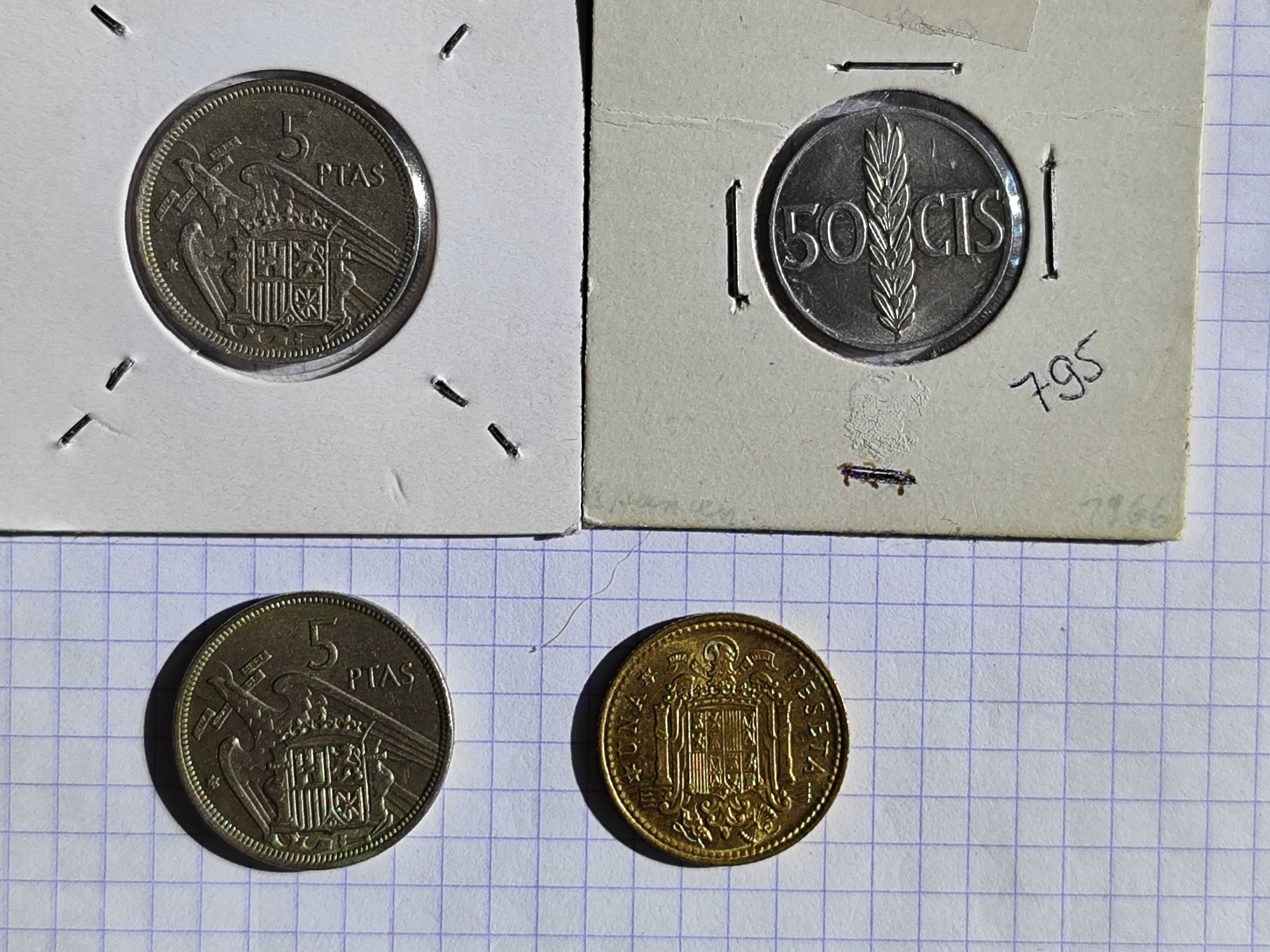 Moedas de Espanha(venda individual) - Pesetas em excelente estado