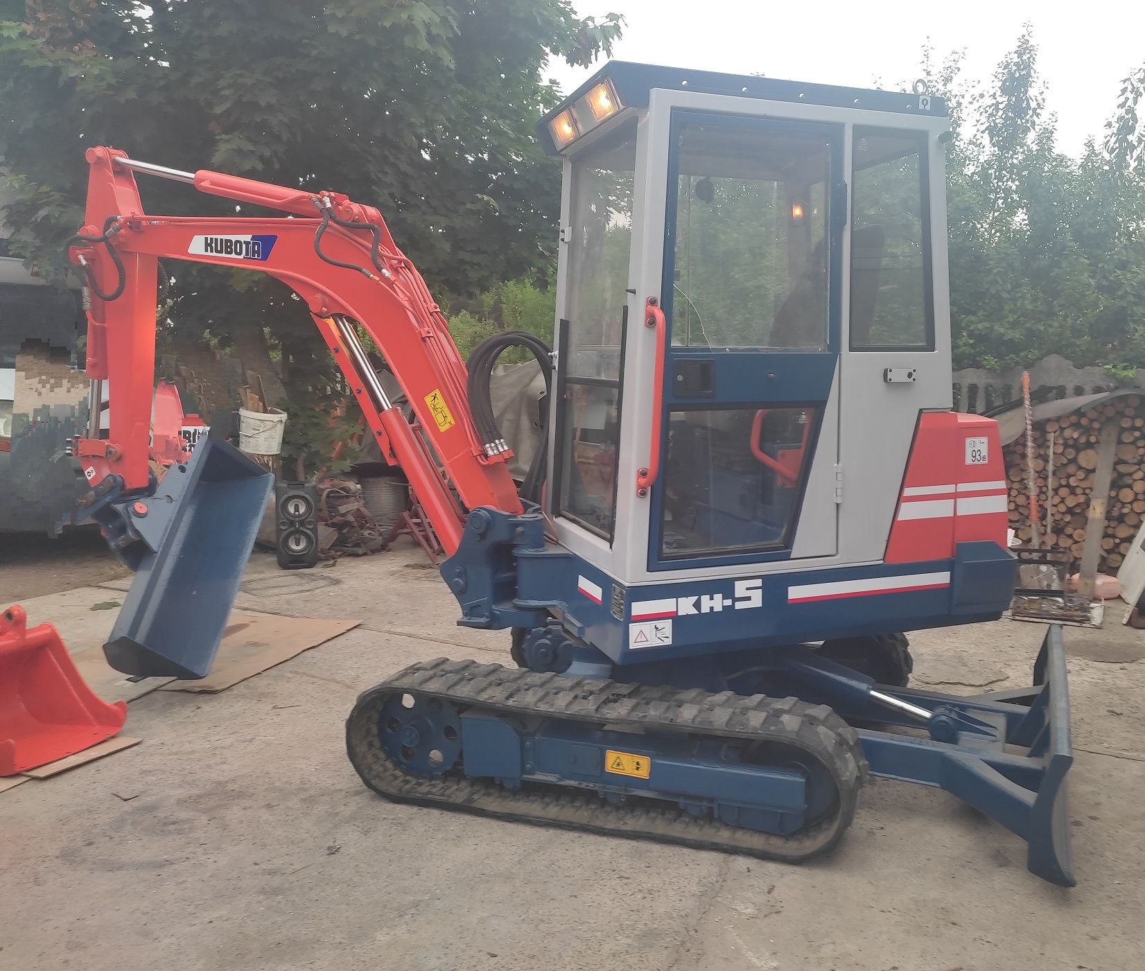 Minikoparka-KUBOTA-KH-51-Łyżka Skarpowa Hydrauliczna
