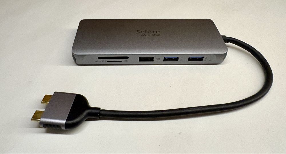 MacBook USB-C Hub stacja dokująca 2 monitory 2xHDMI USB 3.0 LAN