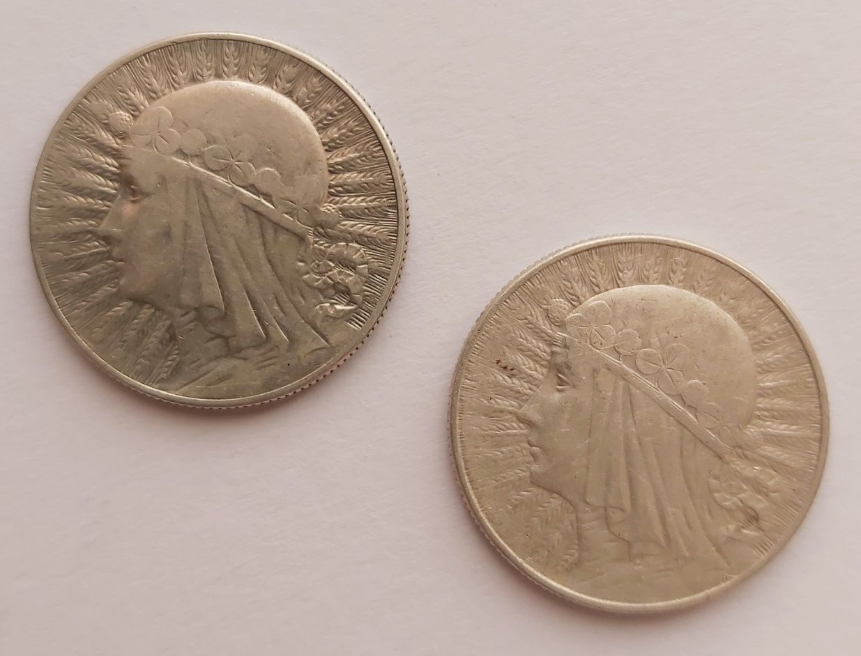 2 x 5zł Polonia Jadwiga. II RP. Srebrna moneta 1933r 2szt.