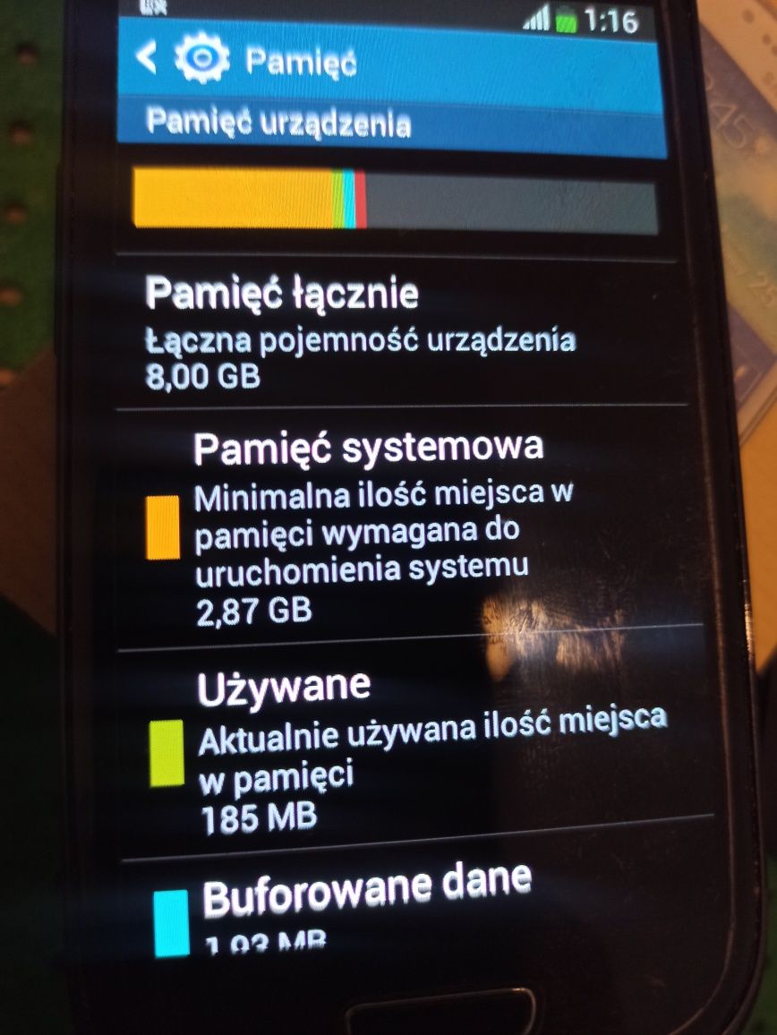 Samsung Galaxy S3 III mini 8 GB gt-I8200. Bez baterii