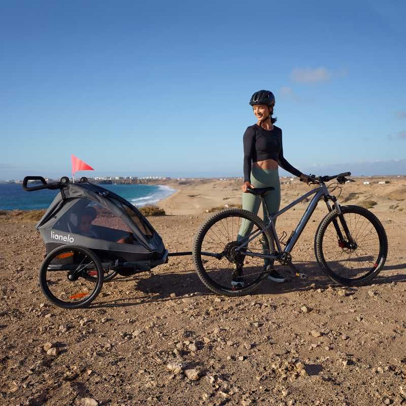 Przyczepka rowerowa Lionelo Cama z funkcją wózka spacerowego