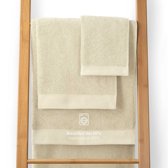 2x Ręcznik łazienkowy Blumtal 50x100cm 100% bawełna Beżowy