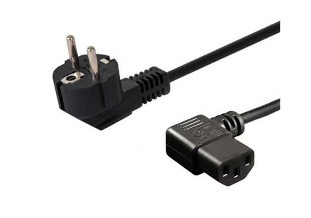 2szt.xKabel zasilający ATX do PC, UPS, monitora, wtyk KĄTOWY