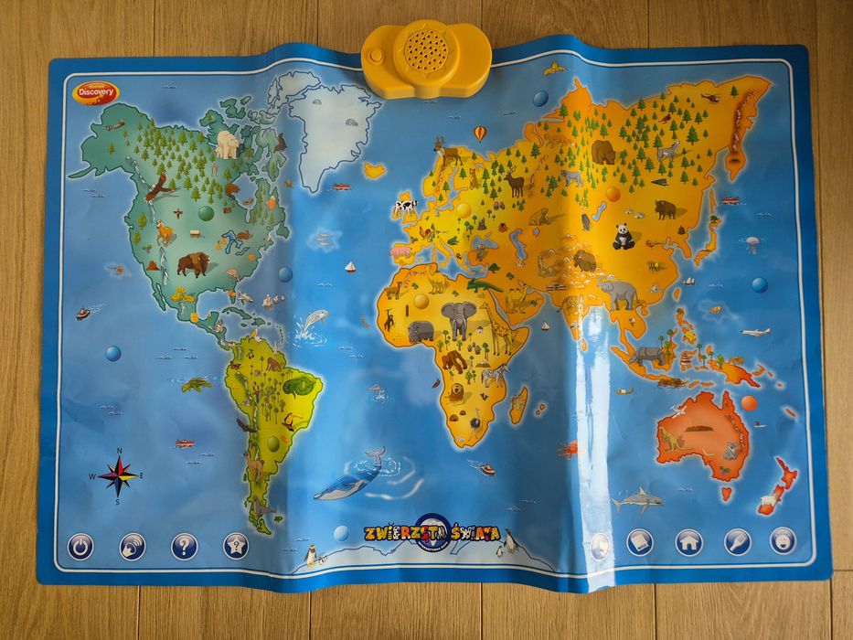 Magnetyczne mapa świata Zwierzęta Dumel Discovery prezent Mikołaj