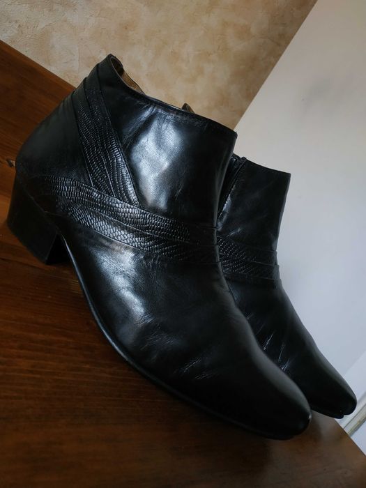 Чорні весільні шкіряні черевики Pierre Cardin розмір 43 устілка 28 см