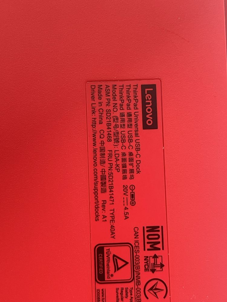 Stacja dokujaca Lenowo ThingPad Universal USB-C  TYP- 40AY