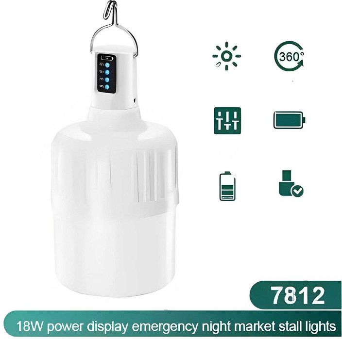 Аккумуляторная кемпинговая LED лампа 38W светильник