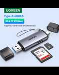 UGREEN CM185 USB-C/USB-A 3.0  Card Reader (50706) 2в1
