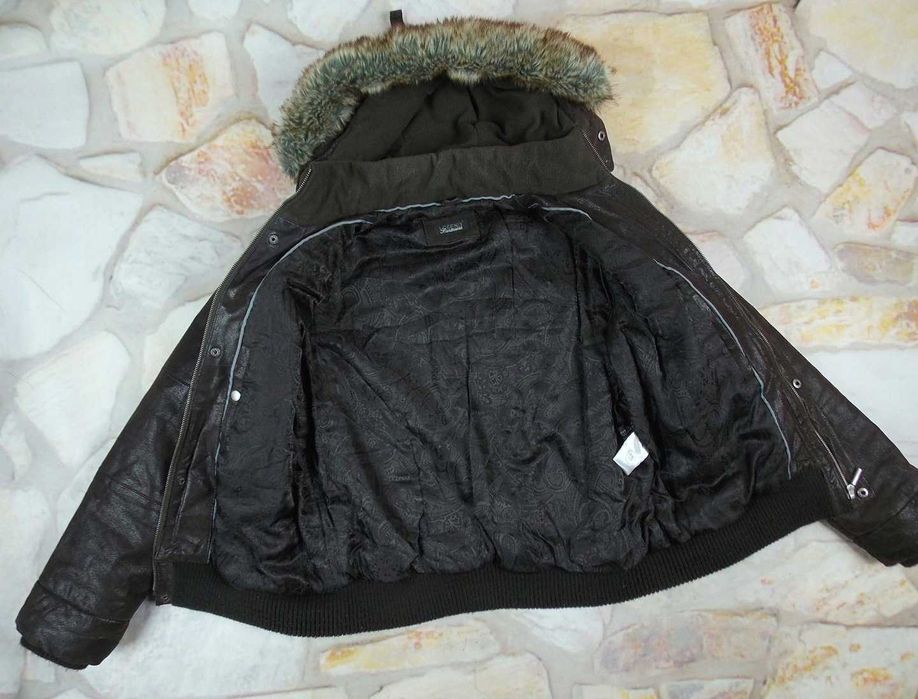 LEGEND SCANDINAVIA  skórzana kurtka bomber ocieplana lxl