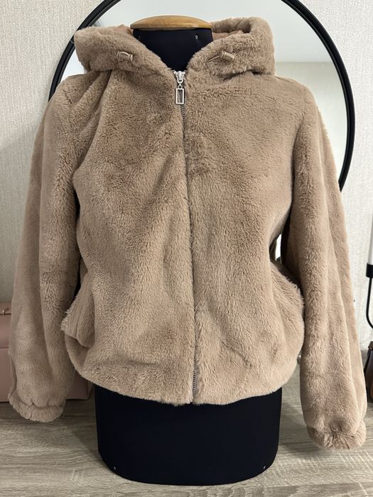 Тепла плюшева куртка-худі з капюшоном