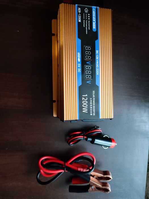 Инвертор/преобразователь напряжения 12 В на 220 В, 1200Вт