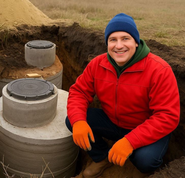 Кільця бетонні для каналізації, септика. Доставка, копка, монтаж.