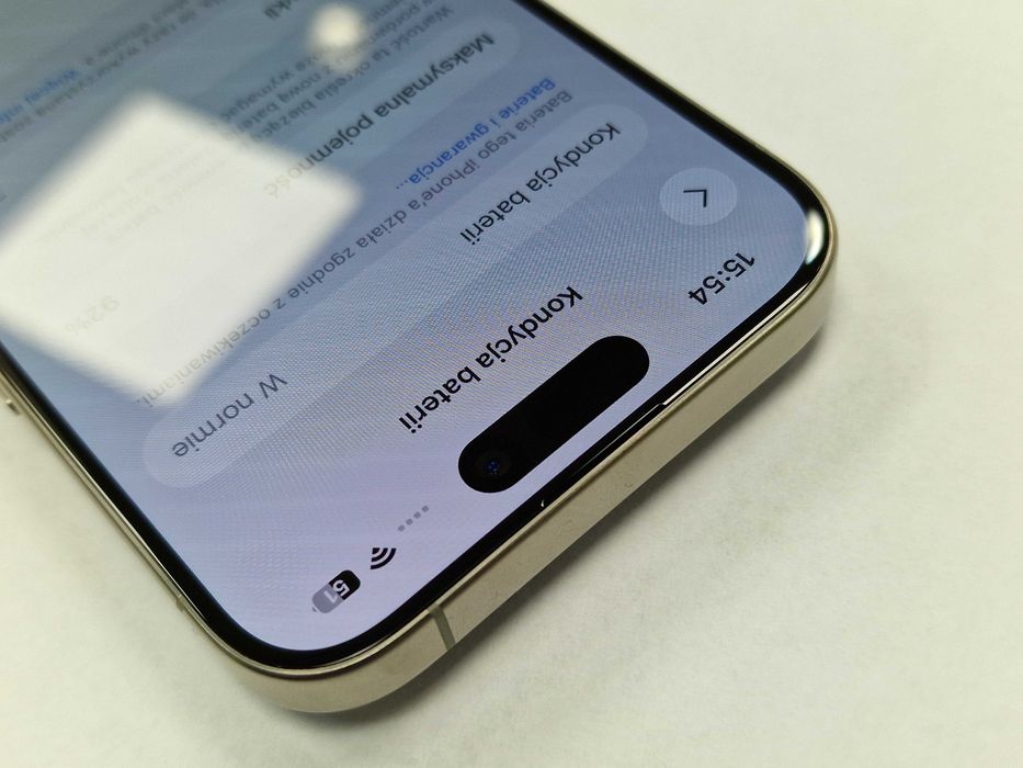 Iphone 15 PRO 128GB/ Natural Titanium/ 92%/ Grade A/ + ładowarka