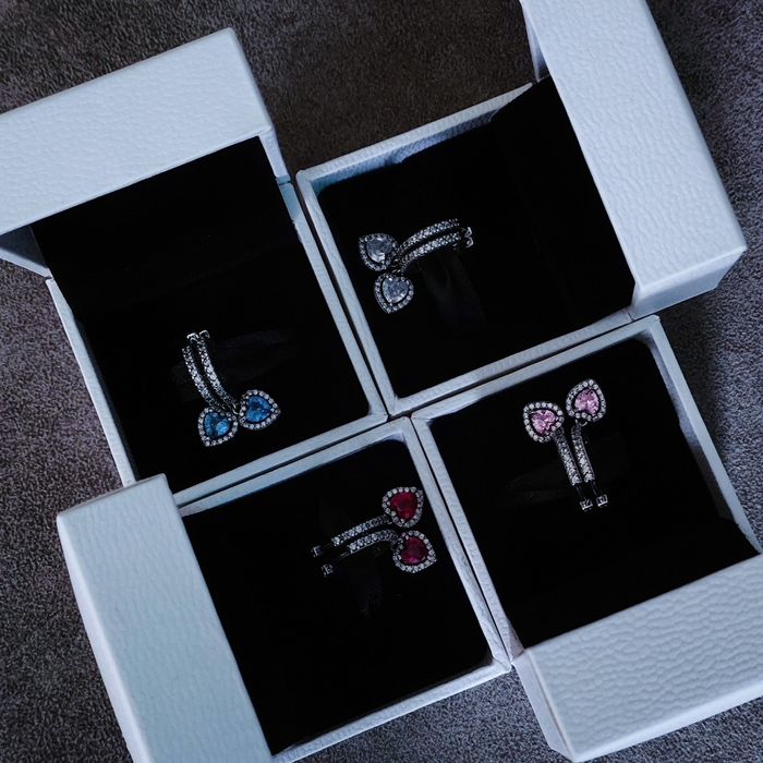 Набір комплект Пандора сережки підвіска каблучка s925