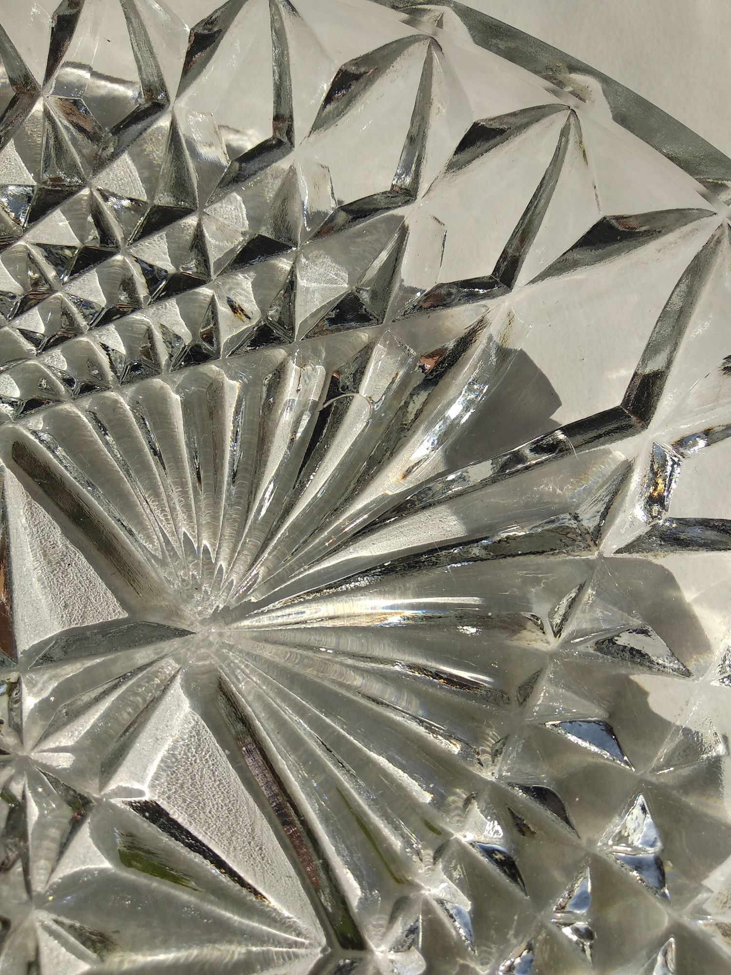 Stara duża Patera półmisek talerz szkło kryształ 28cm
