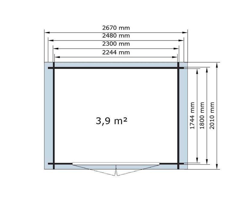 Domek Ogrodowy narzędziowy Agata 250 x 200 cm z podłogą