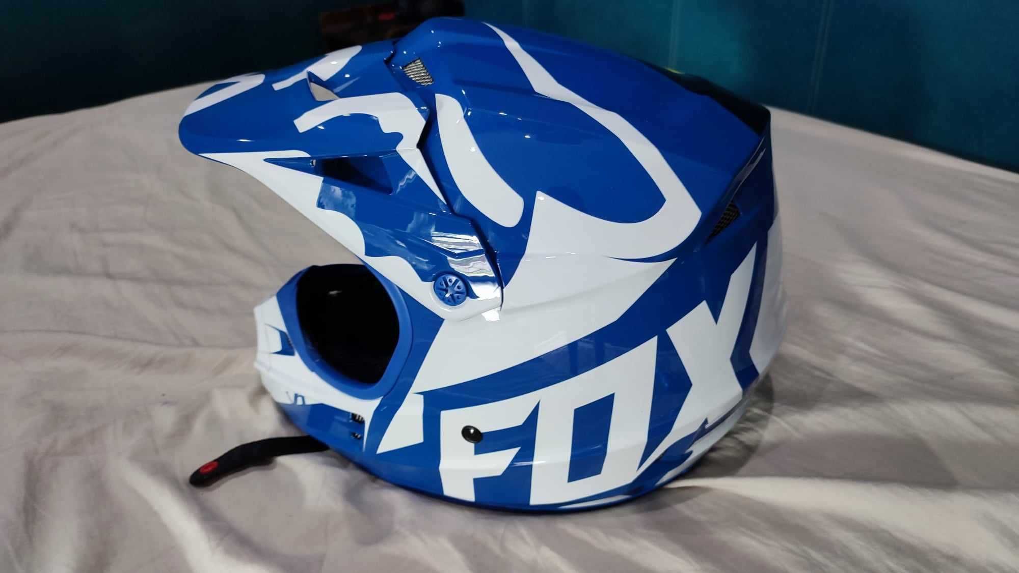 Kask FOX V1 Race M niebieski