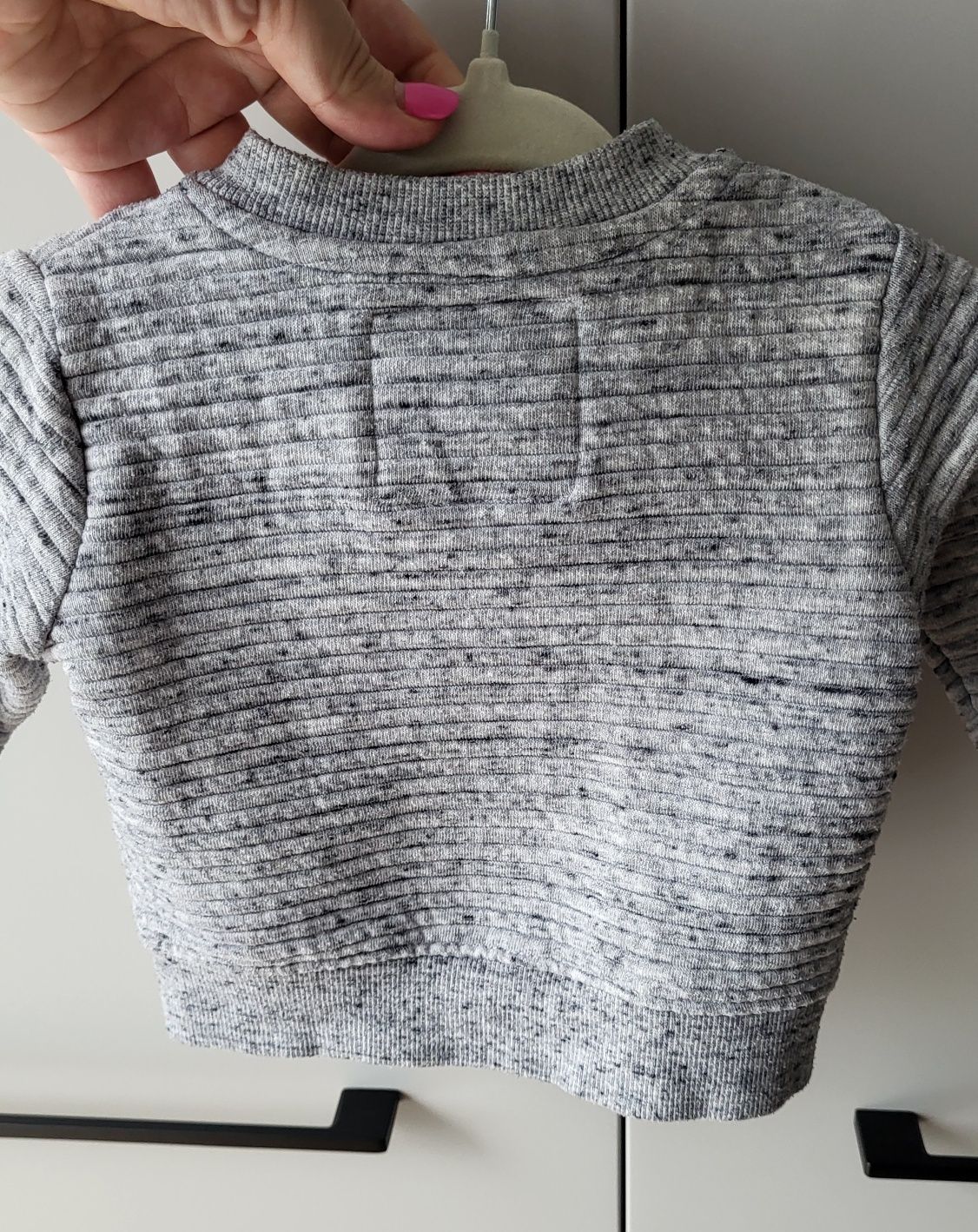 Bluza 62 Mini Club szara suwak 6.5kg 0-3 miesiąca jesienna lekka