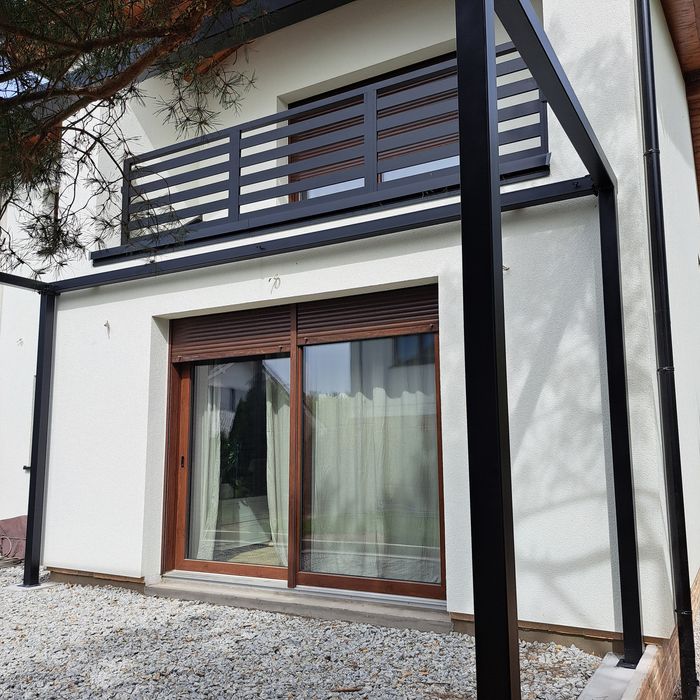 Pergola tarasowa ocynkowana profil 100x100x3 .