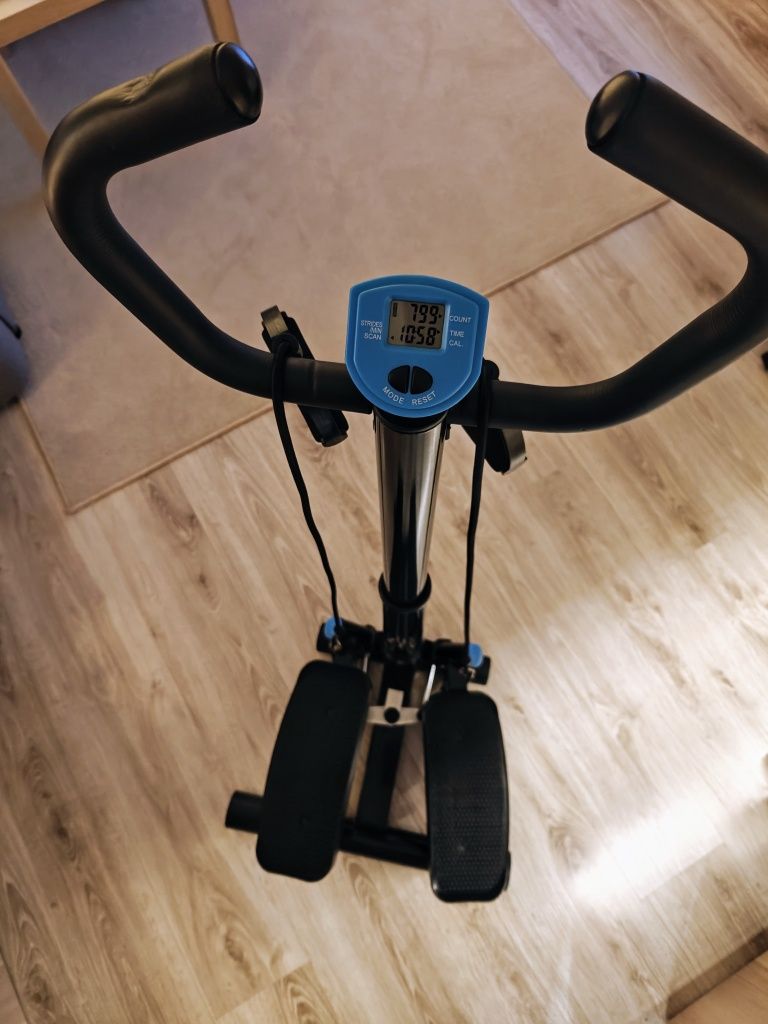 Stepper skrętny z kolumną HS-055S Noble niebieski STAN IDEALNY