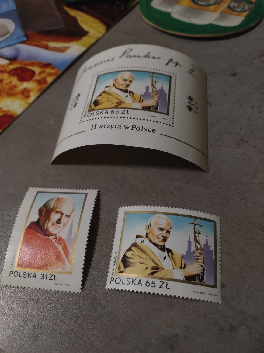 Jan Paweł 2 . Druga wizyta w Polsce. Znaczki pocztowe