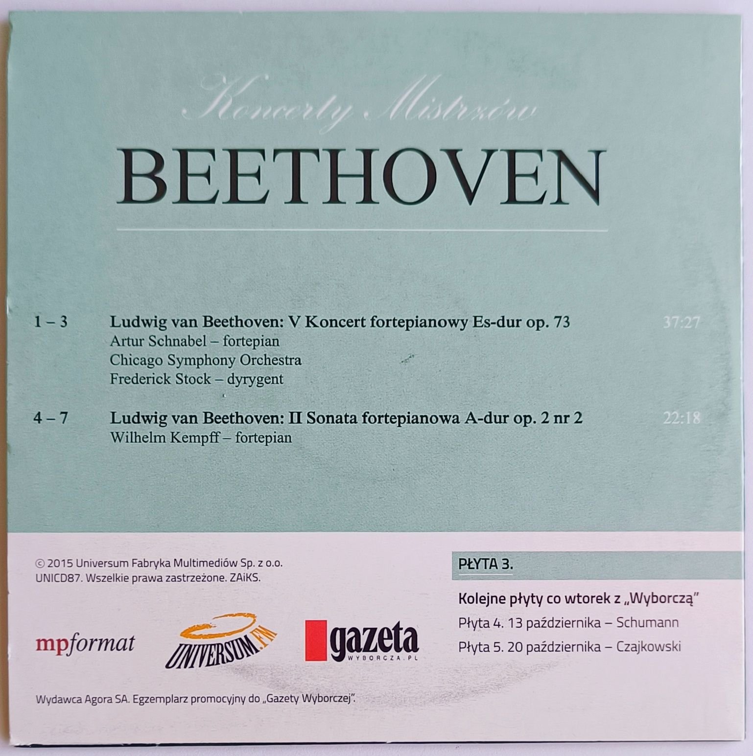 Koncerty Mistrzów Beethoven nr3 2015r