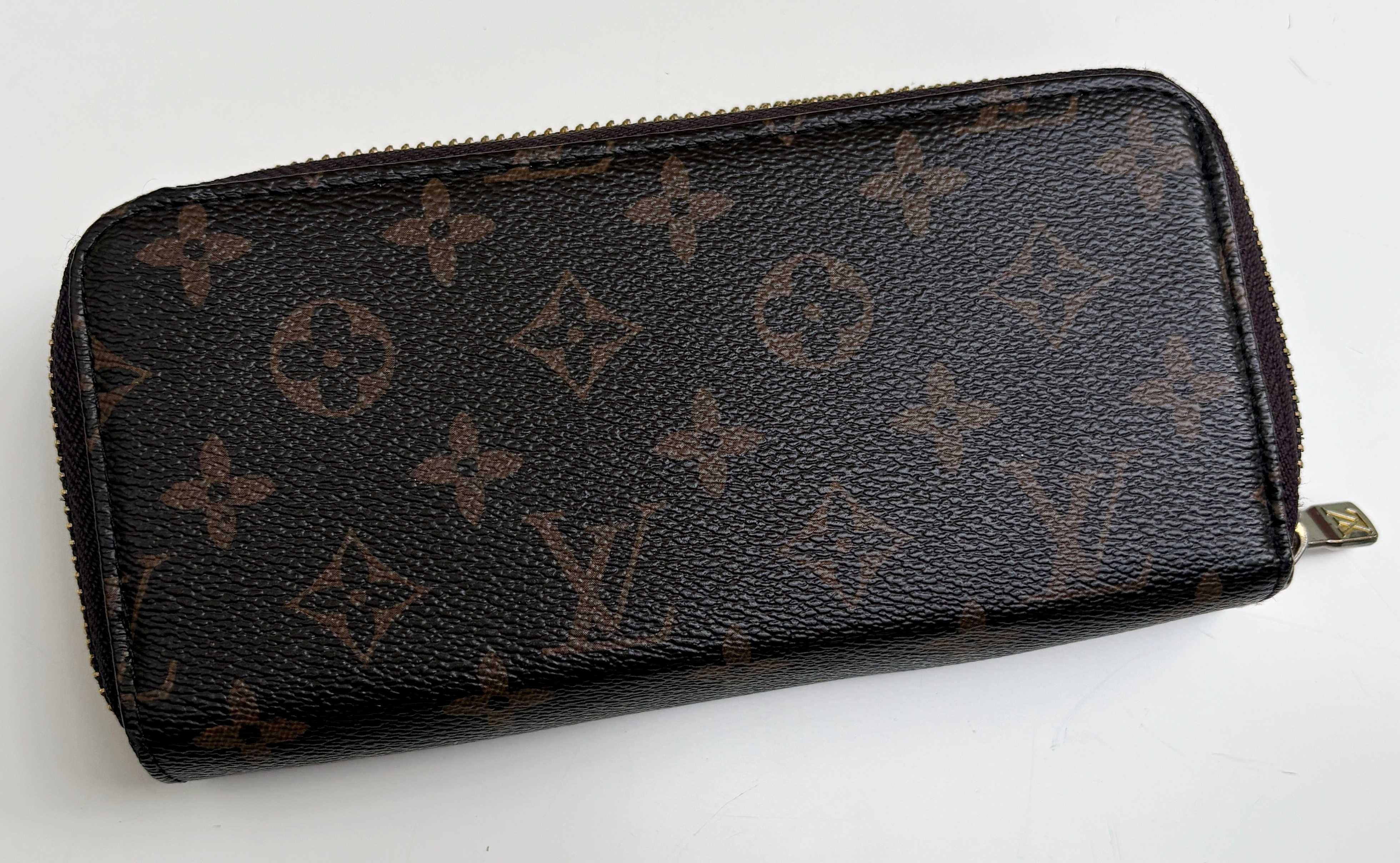 Portfel Brązowy LV Louis Vuitton Brąz Logowany Duży
