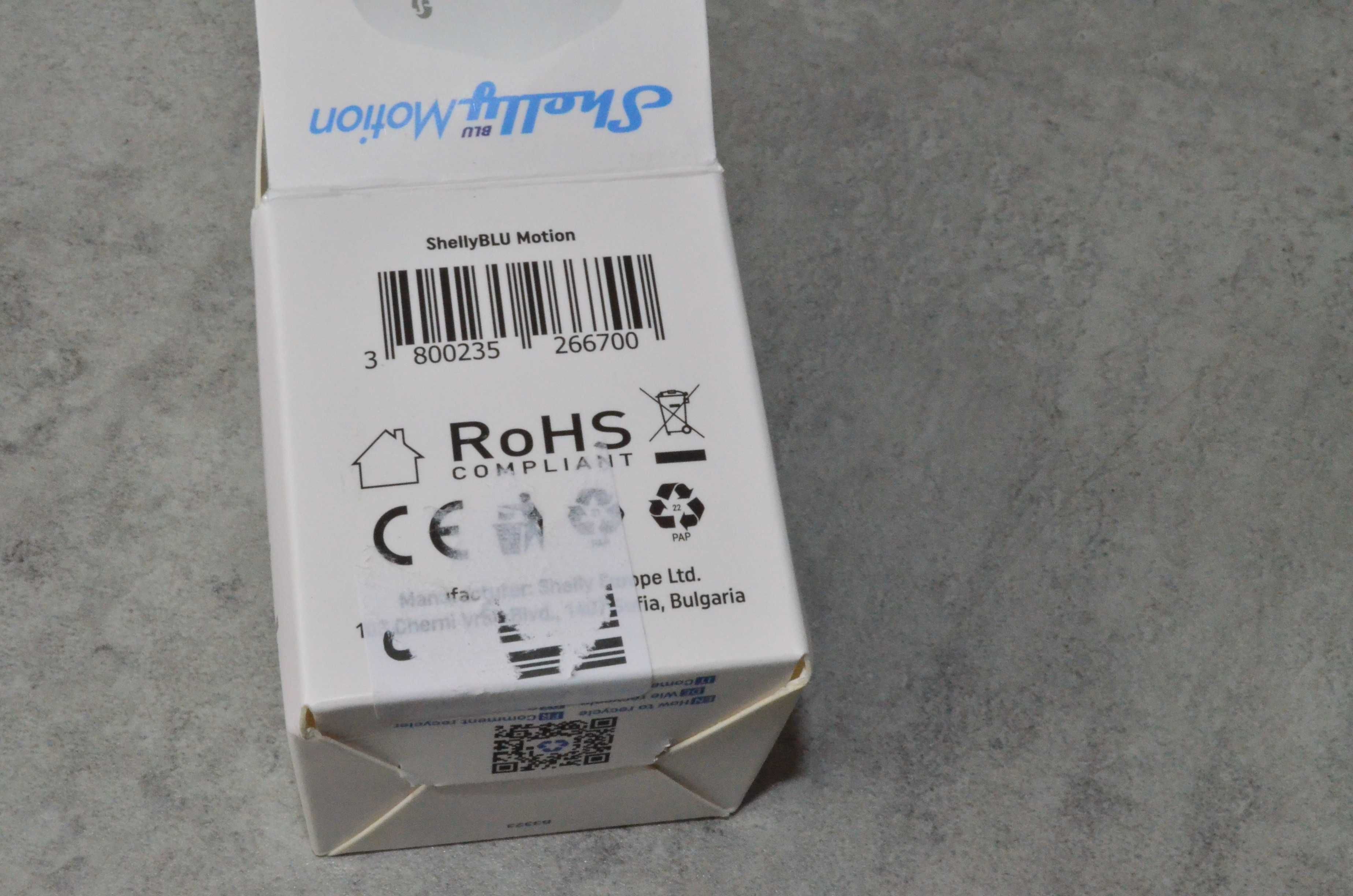 Czujnik Ruchu SHELLY-BLU-MOTION - Bezprzewodowy, Bluetooth, Smart Home