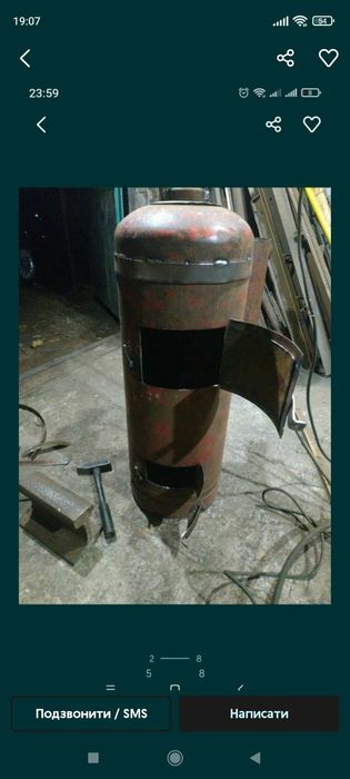 Печь буржуйка с верхней загрузкой