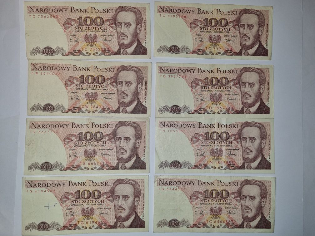 Zestaw banknotow PRL