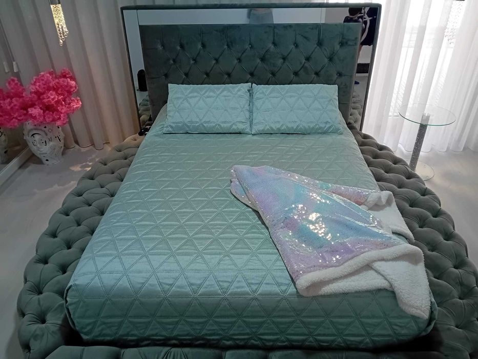 Cama redonda cinza