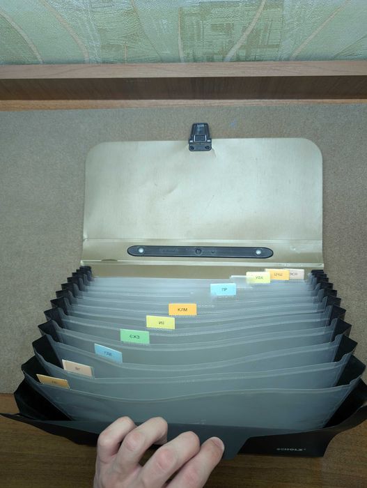 Портфель пластиковий А4 на 12 відділень Scholz