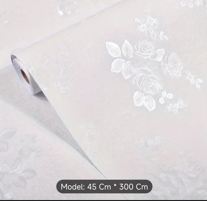 Biała tapeta samoprzylepna