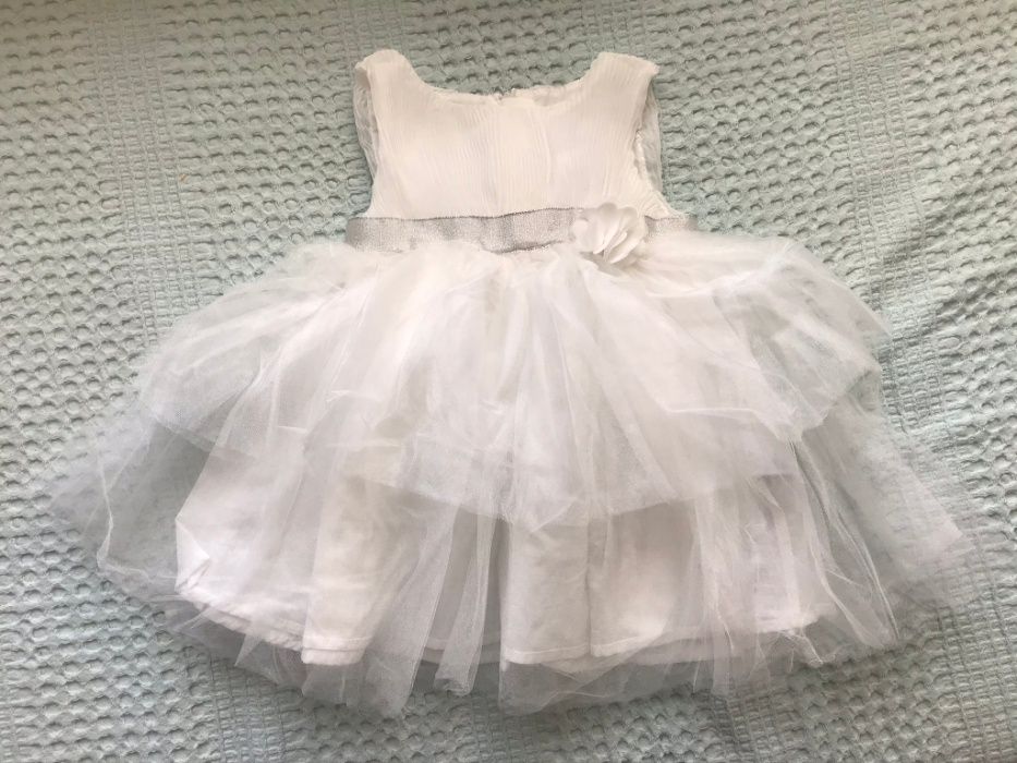 biała nowa sukienka na lato lub do chrztu, rozmiar 80