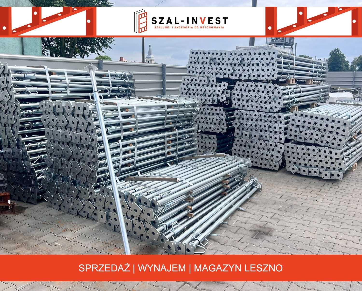 Podpory, Stemple, 3,2m i 3,6m 8KN NOWE Strop Szalunki Dźwigary Głowice