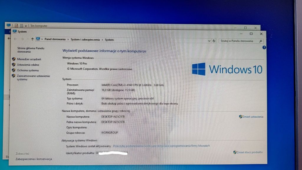 Sprzedam komputer Adax Intel core i3 monitor AOC 19" windows 10