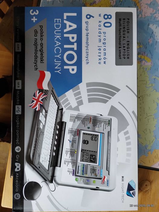 Laptop Edukacyjny dla dzieci 3+, 2 x 80 programów  polski-angielski