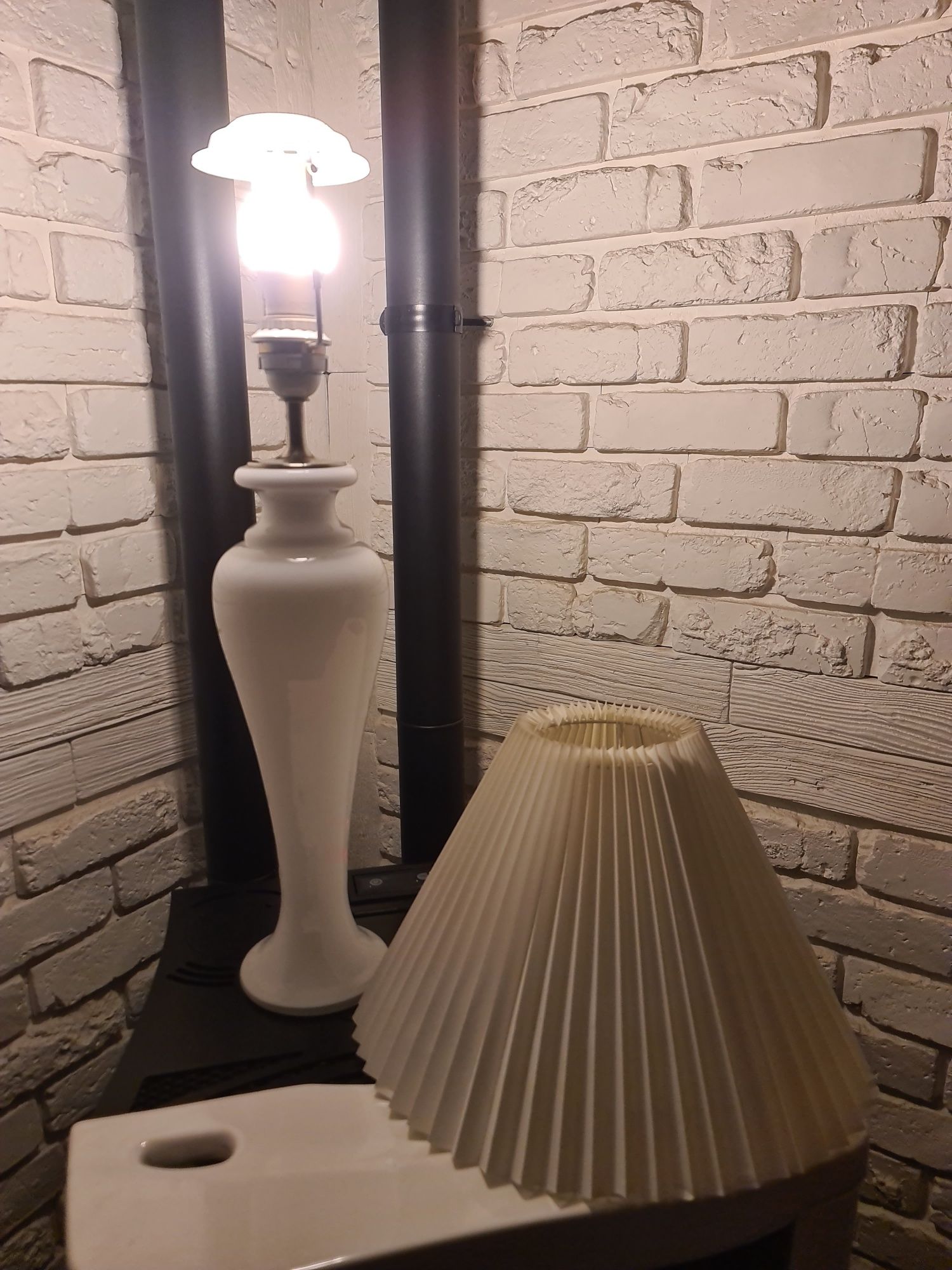 Duńska lampa vintage Holmegaard szkło opalowe
