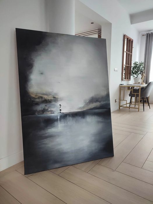 Latarnia morska obraz abstrakcja duży abstrakcyjny 140x100