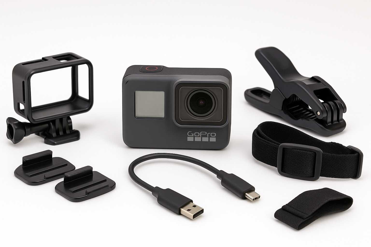 GoPro HERO6 Black + akcesoria – stan bardzo dobry nie HERO5