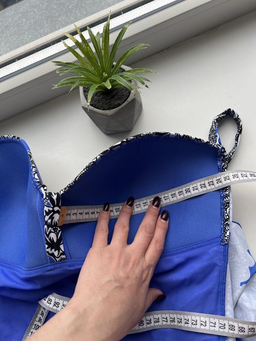 Батал суцільний купальник спільний злитний зі спідницею утяжкою