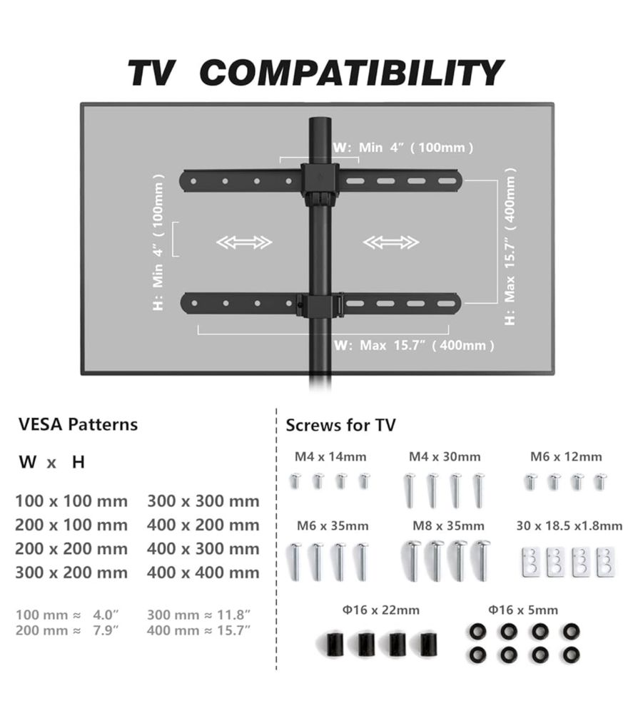 Stojak podłogowy pod telewizor 32-65 cali LED LCD OLED